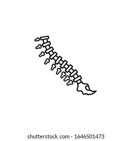 Backbone Lumbar Spine Vertebra Icon. Simple Line, Outline Vector Elements Of Traumatology Icons For Ui And Ux, Website Or Mobile Application