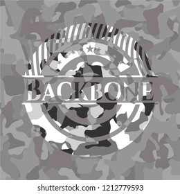 Backbone on grey camo texture