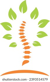 backbone osteoporosis organic icon logo