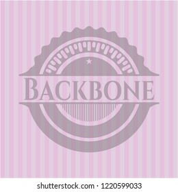 Backbone pink emblem. Retro