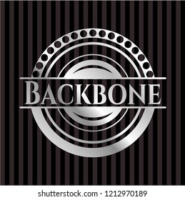 Backbone silvery badge or emblem