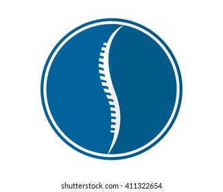 backbone spinal bone spine blue circle