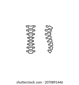 Backbone spine. Vector icon template