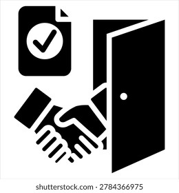 Backdoor Deal Single Icon Glyph Black