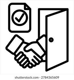 Backdoor Deal Single Icon Line Black