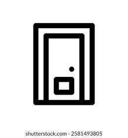 Backdoor. Editable stroke vector icon.