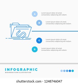 Backdoor, exploit, file, internet, software Infographics Template for Website and Presentation. Line Blue icon infographic style vector illustration