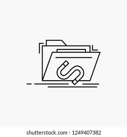 Backdoor, exploit, file, internet, software Line Icon. Vector isolated illustration