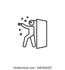 Backdoor hacker bug man icon. Element of cyber security icon