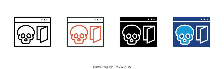 Backdoor Icon Element For Design