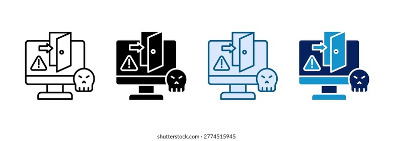 Backdoor Icon Set Multiple Style Collection