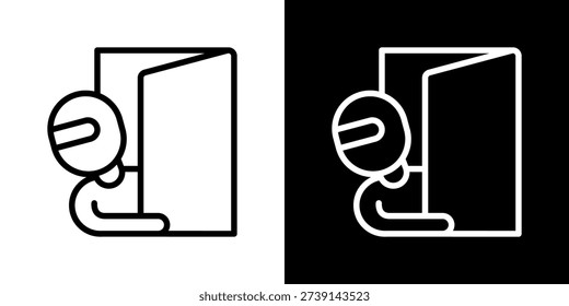 Backdoor Icon Set Vector Collection Isolated In Black And White