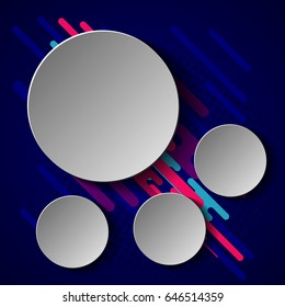 Backdrop with 3d circles. vector illustration.