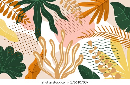 fondo, fondo, banner, flor, botánica, carta, dibujos animados, color, copia, decoración, diseño, elemento, plano, flora, floral, floral, flor, follaje, bosque, marco, jardín, gradación, hierba, verde, saludo