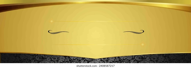 backdrop Black and Gold Banner