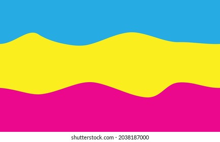 Fondo de las líneas azul, amarillo y rosa