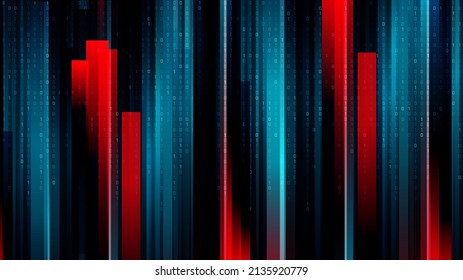 Backdrop in a cyberpunk style. Binary code abstract technology background