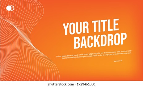 The backdrop design with line spectrum illustration with attractive colors