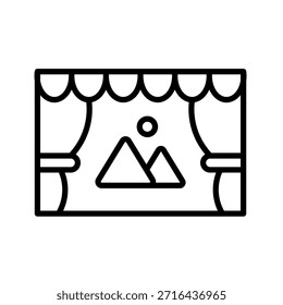 Backdrop Design Outline Icon Vector Illustration