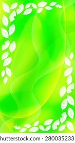 A backdrop of fresh greenery. An illustration of green leaves.