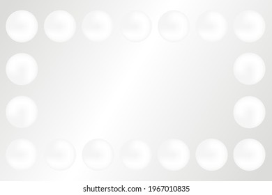backdrop with gradient balls on a rectangular gray and white background horizontal similar to a mirror