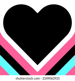 Backdrop with heart in retro style. Happy Valentine's Day greeting card. Abstract background. Vector EPS 10