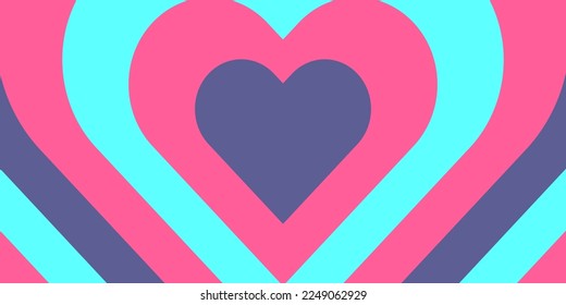 Backdrop with heart in retro style. Happy Valentine's Day greeting card. Abstract background. Vector EPS 10