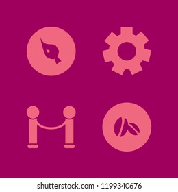 backdrop icon. backdrop vector icons set brush, coffee beans, velvet and gear