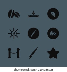 backdrop icon. backdrop vector icons set velvet, brush, happy new year and sun leaves