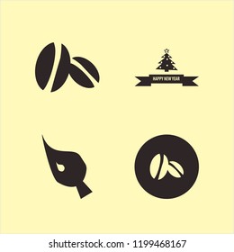 backdrop icon. backdrop vector icons set coffee beans, brush and happy new year