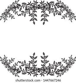 Backdrop on white with cute wreath, decor for invitation card. Vector