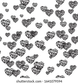 Backdrop with openwork hearts for decoration for Valentine's Day, mother's day or birthday. Vector illustration.
