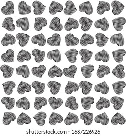 Backdrop with openwork hearts for decoration for Valentine's Day, mother's day or birthday. Romantic vector illustration.
