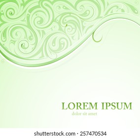 Backdrop with ornamental swirls and copy space
