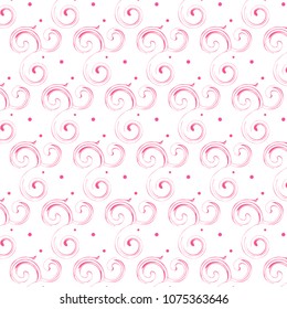 the backdrop with ornate pink pattern