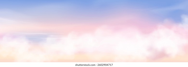 Backdrop With Pink Sky, Autumn Background At Sunset, Summer Cloud In Golden Heaven, Sunrise Banner For Spring Season, Gorgeous Yellow Light, Colorful Nature Landscape And Seasonal Design