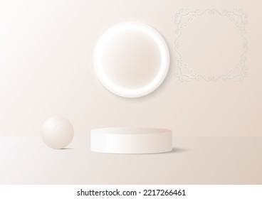 Plataforma de fondo color pastel marrón claro 