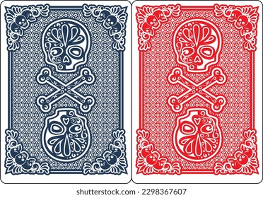 
backdrop of Playing Card with skull