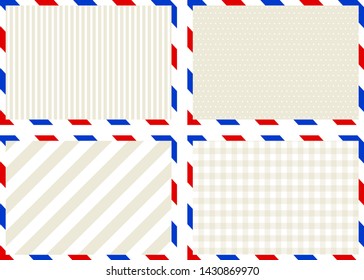 backdrop set of stripe,dot and gingham check with tricolor colored frame