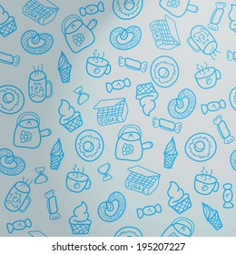 Backdrop with teatime on light background