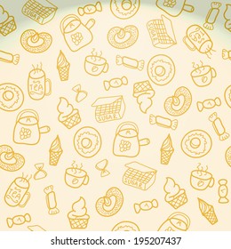 Backdrop with teatime on light background