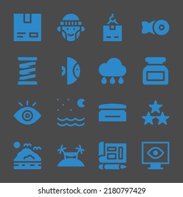 backdrop web icons. Cardboard and Hipster, Fish and Ink symbol, vector signs