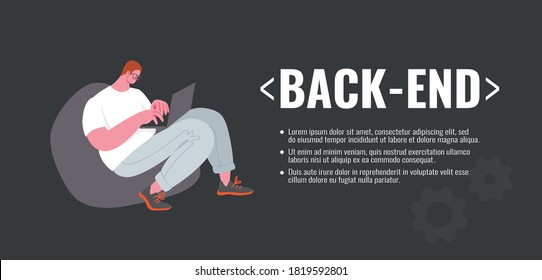 Backend Developer Vector Illustration Web Banner Stock Vector Royalty Backend Developer Vector Illustration Web Banner Stock Vector Royalty
