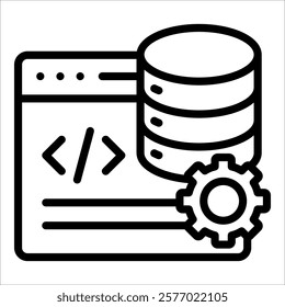 Backend Development Icon Element For Design