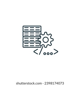 Backend development icon. Monochrome simple sign from app development collection. Backend development icon for logo, templates, web design and infographics.