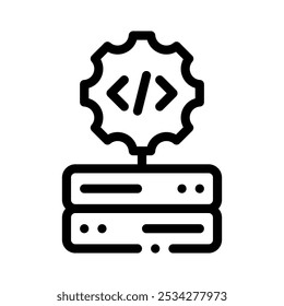 ícone back-end com estrutura de tópicos de estilo