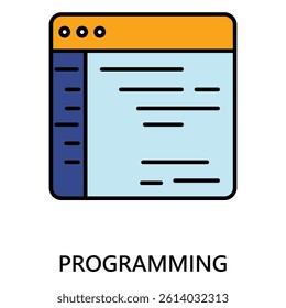 Backend Programming and Web Development vector Icon design