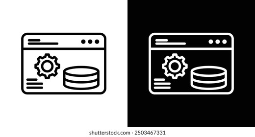 Backend thin line vector icon set.