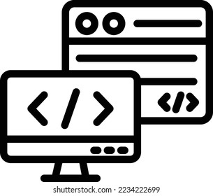 Backend Vector Icon Design Illustration