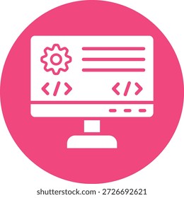 Ilustración de diseño de icono de Vector de backend